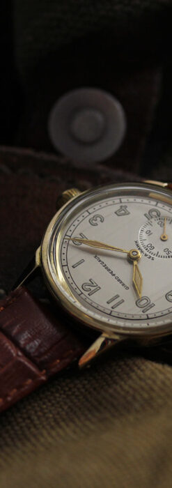 ジラールペルゴのSEA-HAWK 金無垢アンティーク腕時計 【1940年頃】-W1539-2