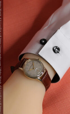 ジラールペルゴのSEA-HAWK 金無垢アンティーク腕時計 【1940年頃】-W1539-21