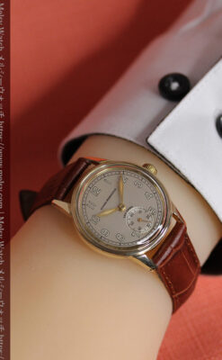 ジラールペルゴのSEA-HAWK 金無垢アンティーク腕時計 【1940年頃】-W1539-22