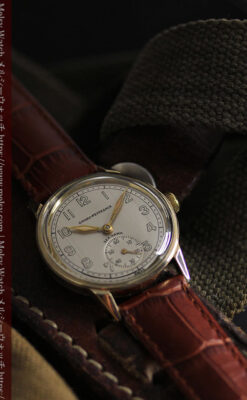 ジラールペルゴのSEA-HAWK 金無垢アンティーク腕時計 【1940年頃】-W1539-5