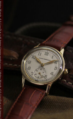 ジラールペルゴのSEA-HAWK 金無垢アンティーク腕時計 【1940年頃】-W1539-8