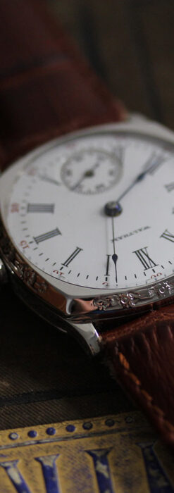 ウォルサム アンティーク腕時計 装飾入りクッション型 【1907年頃】-W1541-11