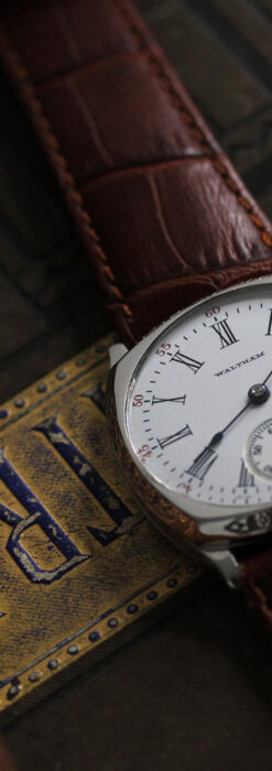 ウォルサム アンティーク腕時計 装飾入りクッション型 【1907年頃】-W1541-12