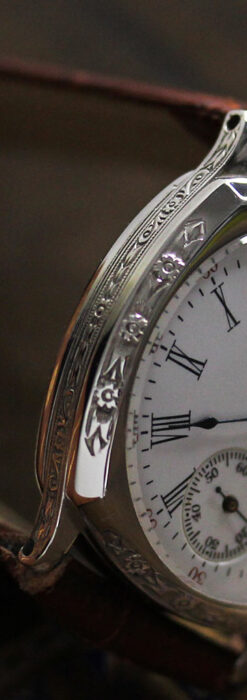 ウォルサム アンティーク腕時計 装飾入りクッション型 【1907年頃】-W1541-14