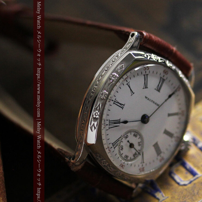 ウォルサム アンティーク腕時計 装飾入りクッション型 【1907年頃】-W1541-14