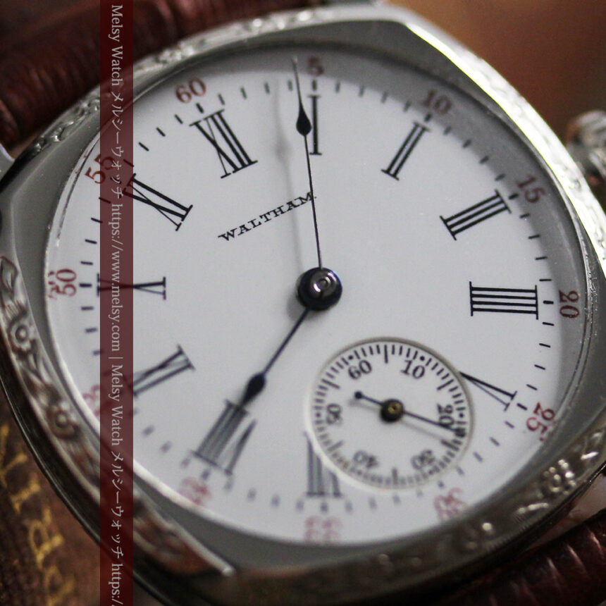 ウォルサム アンティーク腕時計 装飾入りクッション型 【1907年頃】-W1541-15