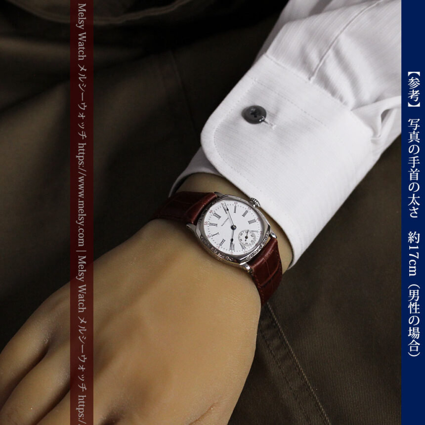 ウォルサム アンティーク腕時計 装飾入りクッション型 【1907年頃】-W1541-18