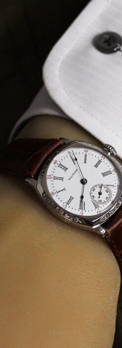 ウォルサム アンティーク腕時計 装飾入りクッション型 【1907年頃】-W1541-19