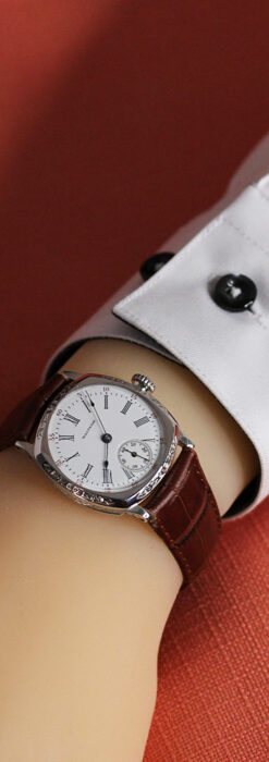 ウォルサム アンティーク腕時計 装飾入りクッション型 【1907年頃】-W1541-20