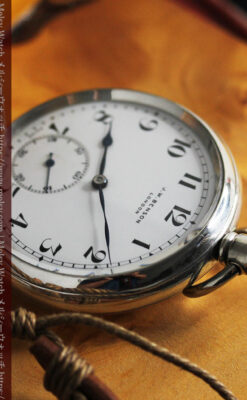 英国ベンソン 渋さが光る銀無垢アンティーク懐中時計 【1937年頃】-P2312-13