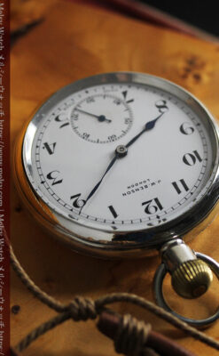 英国ベンソン 渋さが光る銀無垢アンティーク懐中時計 【1937年頃】-P2312-14