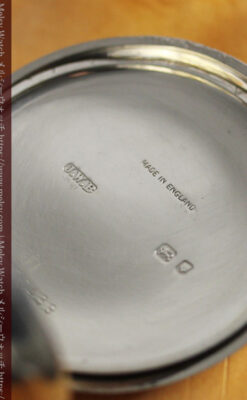 英国ベンソン 渋さが光る銀無垢アンティーク懐中時計 【1937年頃】-P2312-19