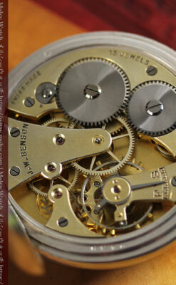 英国ベンソン 渋さが光る銀無垢アンティーク懐中時計 【1937年頃】-P2312-20