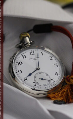 英国ベンソン 渋さが光る銀無垢アンティーク懐中時計 【1937年頃】-P2312-7