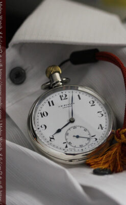 英国ベンソン 渋さが光る銀無垢アンティーク懐中時計 【1937年頃】-P2312-8