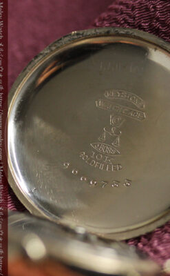 エルジン アンティーク腕時計 淡い桃色と金の文字盤 【1904年頃】-W1542-18