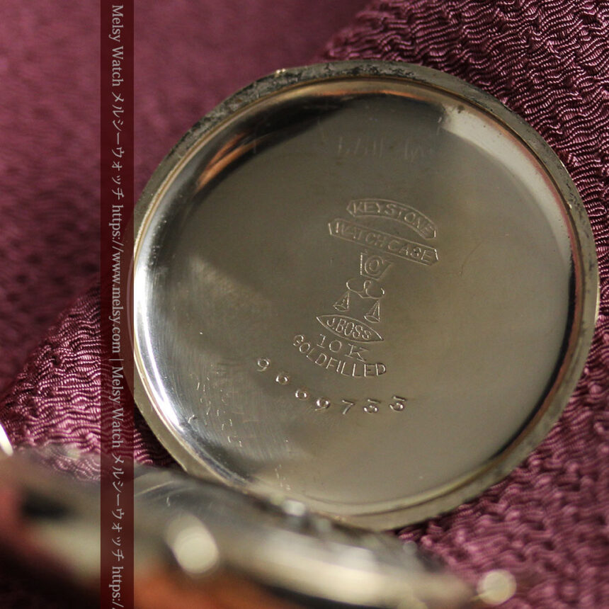エルジン アンティーク腕時計 淡い桃色と金の文字盤 【1904年頃】-W1542-18