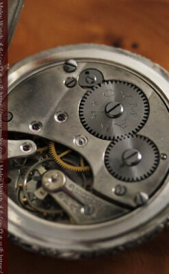 シーマ 趣きある力強い彫りの銀無垢アンティーク懐中時計 【1920年頃】-P2313-24