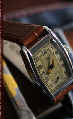 ユンハンス 縦長トノー型のアンティーク腕時計 【1950年頃】-W1543-11