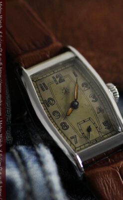 ユンハンス 縦長トノー型のアンティーク腕時計 【1950年頃】-W1543-13