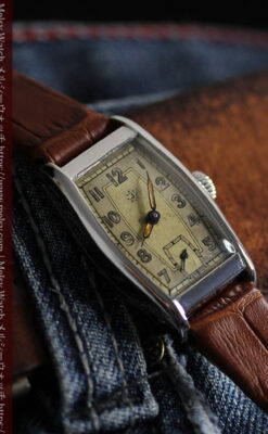 ユンハンス 縦長トノー型のアンティーク腕時計 【1950年頃】-W1543-2