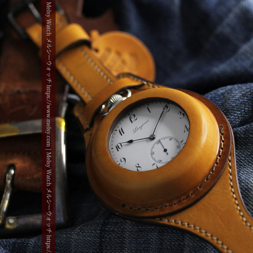 ロンジンのアンティーク懐中時計と腕時計ケース 【1913年製】-P2315-1
