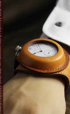 ロンジンのアンティーク懐中時計と腕時計ケース 【1913年製】-P2315-24