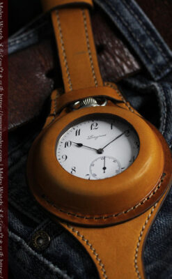 ロンジンのアンティーク懐中時計と腕時計ケース 【1913年製】-P2315-6