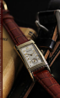 グリュエン アンティーク腕時計 上品なカーブ 【1937年頃】-W1544-11