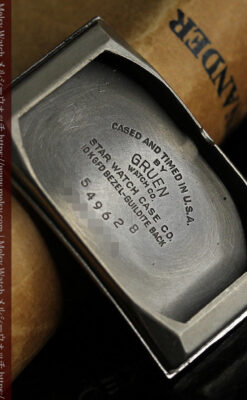 グリュエン アンティーク腕時計 上品なカーブ 【1937年頃】-W1544-17