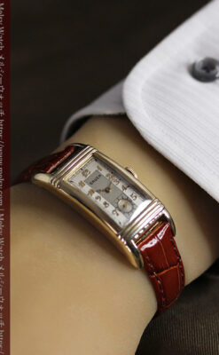 グリュエン アンティーク腕時計 上品なカーブ 【1937年頃】-W1544-19