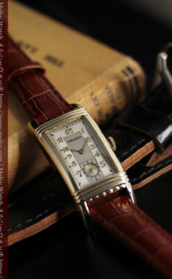 グリュエン アンティーク腕時計 上品なカーブ 【1937年頃】-W1544-2