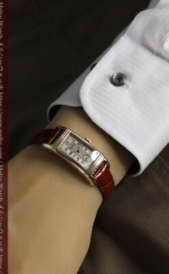 グリュエン アンティーク腕時計 上品なカーブ 【1937年頃】-W1544-20