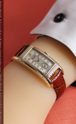 グリュエン アンティーク腕時計 上品なカーブ 【1937年頃】-W1544-21