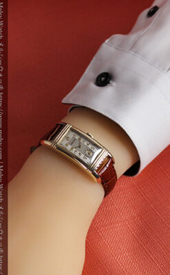 グリュエン アンティーク腕時計 上品なカーブ 【1937年頃】-W1544-22