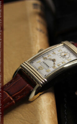 グリュエン アンティーク腕時計 上品なカーブ 【1937年頃】-W1544-6