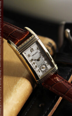 グリュエン アンティーク腕時計 上品なカーブ 【1937年頃】-W1544-7