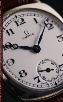 趣き漂う オメガのアンティーク銀無垢腕時計 【1931年製】-W1545-1