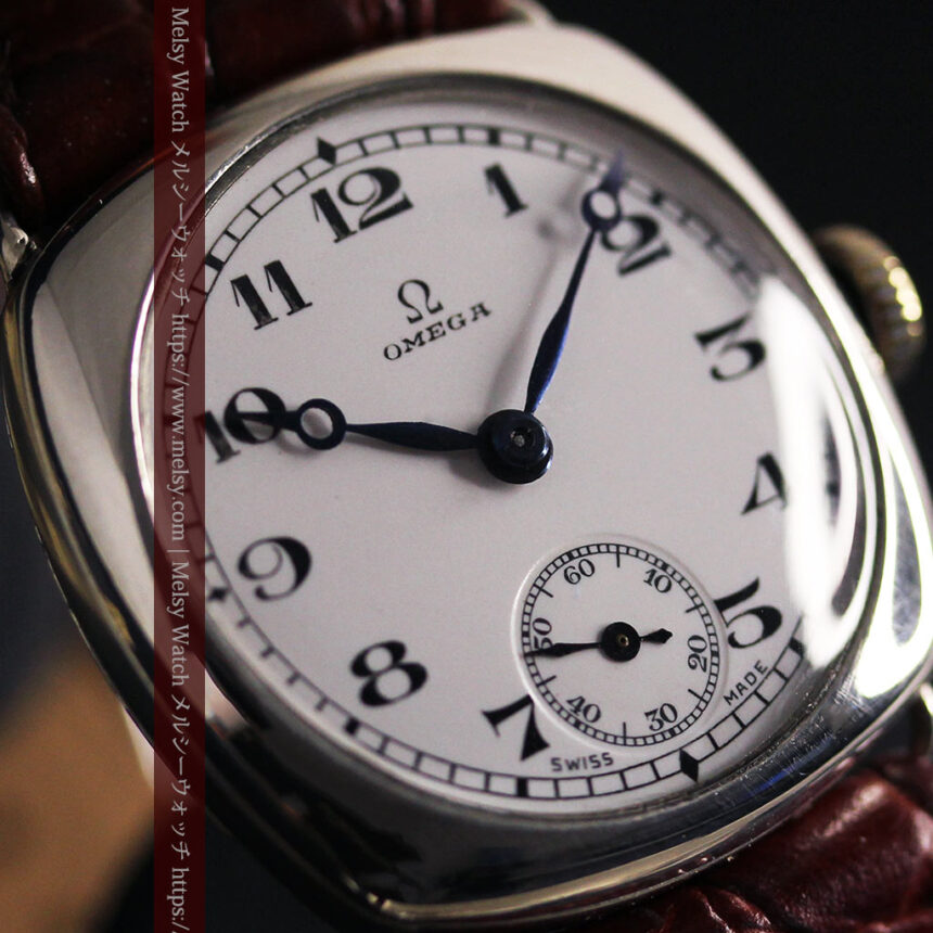 趣き漂う オメガのアンティーク銀無垢腕時計 【1931年製】-W1545-1