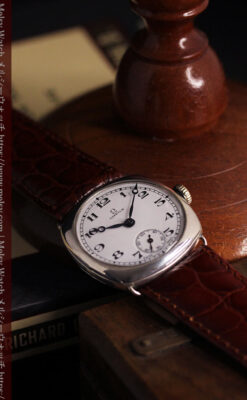 趣き漂う オメガのアンティーク銀無垢腕時計 【1931年製】-W1545-18