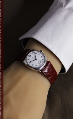 趣き漂う オメガのアンティーク銀無垢腕時計 【1931年製】-W1545-24