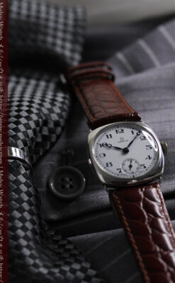 趣き漂う オメガのアンティーク銀無垢腕時計 【1931年製】-W1545-3