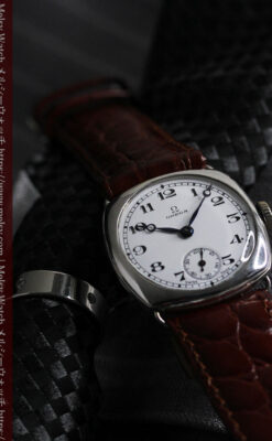 趣き漂う オメガのアンティーク銀無垢腕時計 【1931年製】-W1545-4