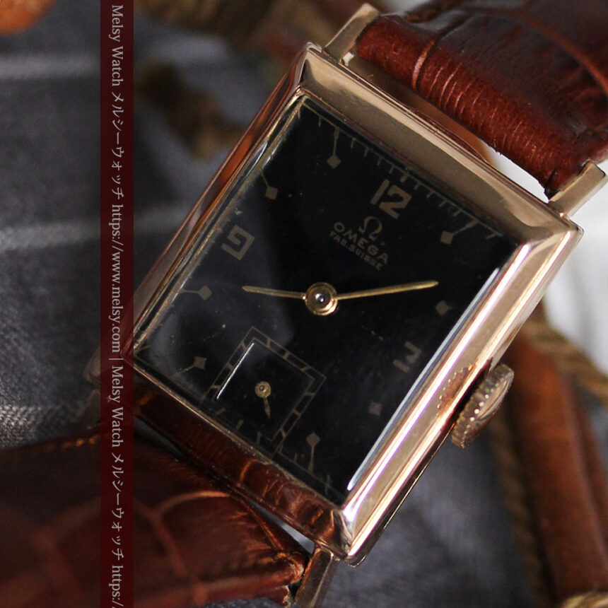 オメガのアンティーク腕時計 【1943年製】ブラック＆ローズ-W1546-1