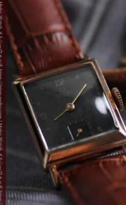 オメガのアンティーク腕時計 【1943年製】ブラック＆ローズ-W1546-10