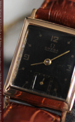 オメガのアンティーク腕時計 【1943年製】ブラック＆ローズ-W1546-12