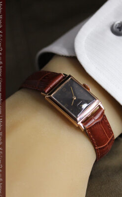 オメガのアンティーク腕時計 【1943年製】ブラック＆ローズ-W1546-19