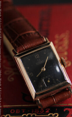 オメガのアンティーク腕時計 【1943年製】ブラック＆ローズ-W1546-4