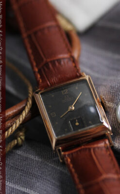 オメガのアンティーク腕時計 【1943年製】ブラック＆ローズ-W1546-8