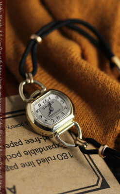 グリュエン ミニハンドバック型の女性用アンティーク腕時計 【1940年頃】-W1548-10